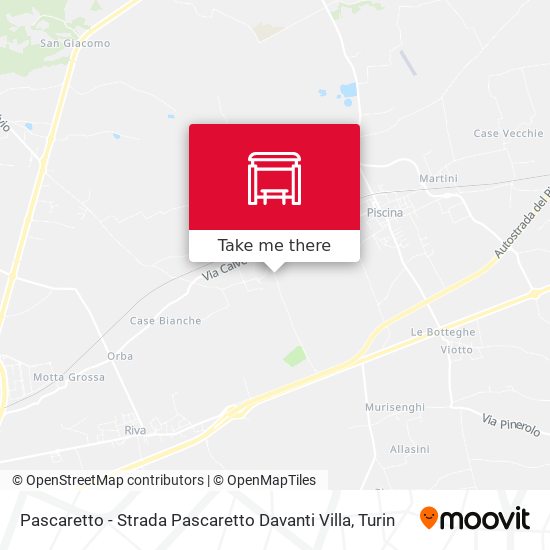 Pascaretto - Strada Pascaretto Davanti Villa map