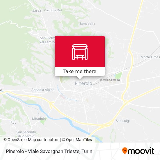 Pinerolo - Viale Savorgnan Trieste map