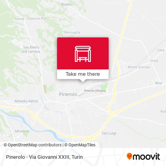 Pinerolo - Via Giovanni XXIII map