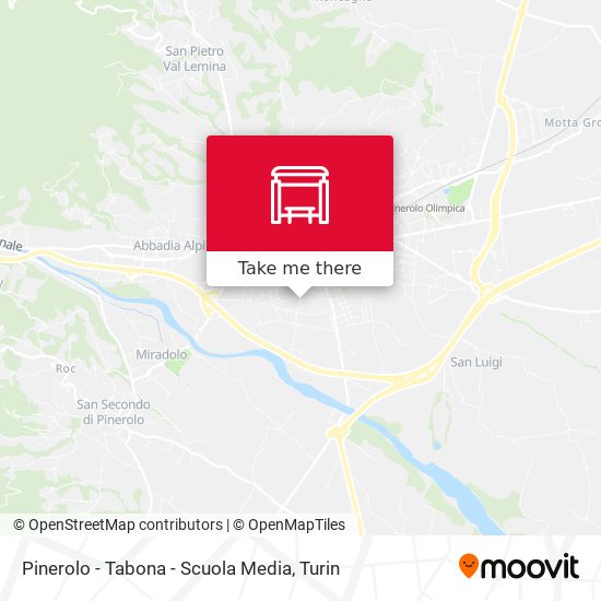 Pinerolo - Tabona - Scuola Media map