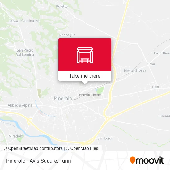 Pinerolo - Avis Square map