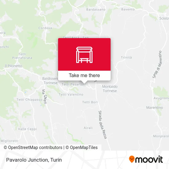 Pavarolo Junction map