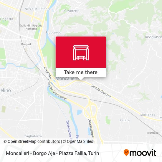 Moncalieri - Borgo Aje - Piazza Failla map