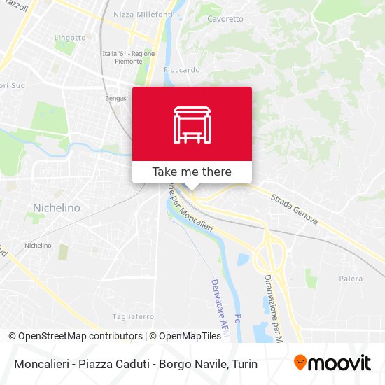 Moncalieri - Piazza Caduti - Borgo Navile map
