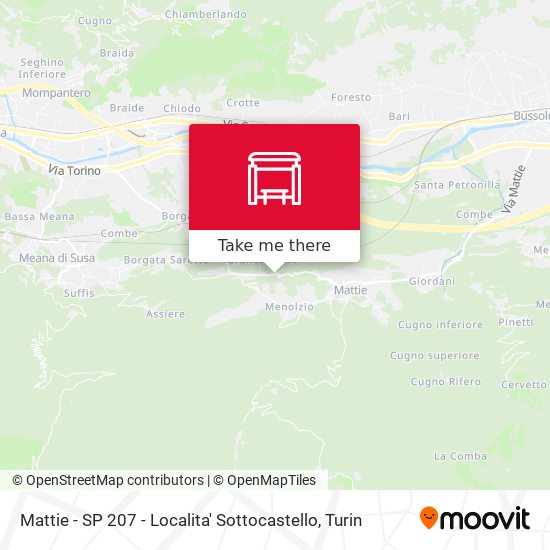 Mattie - SP 207 - Localita' Sottocastello map