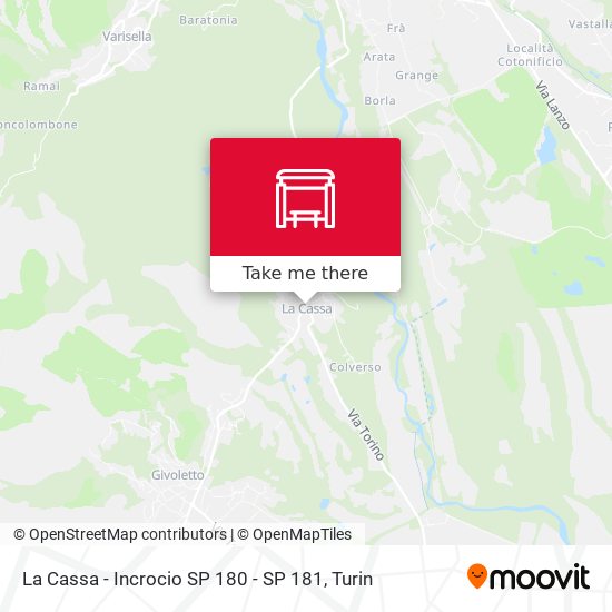 La Cassa - Incrocio SP 180 - SP 181 map