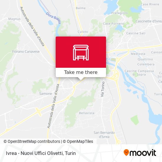 Ivrea - Nuovi Uffici Olivetti map