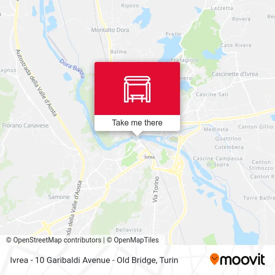 Ivrea - 10 Garibaldi Avenue - Old Bridge map
