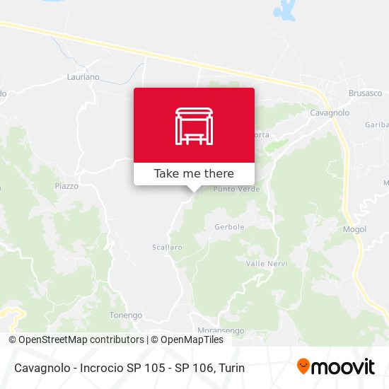 Cavagnolo - Incrocio SP 105 - SP 106 map