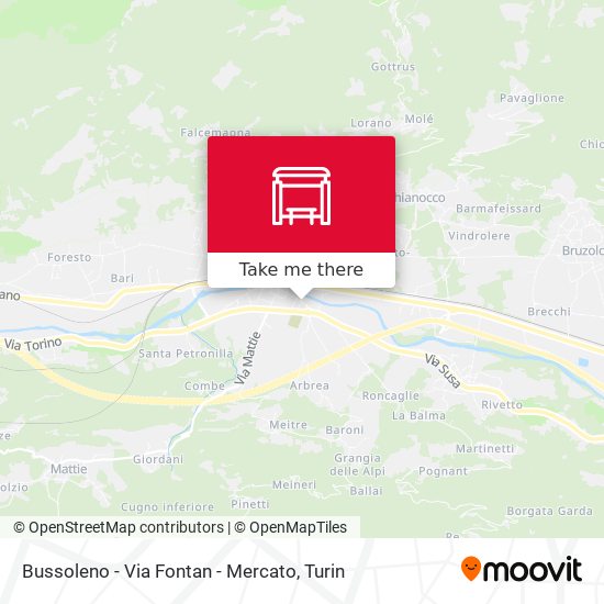 Bussoleno - Via Fontan - Mercato map