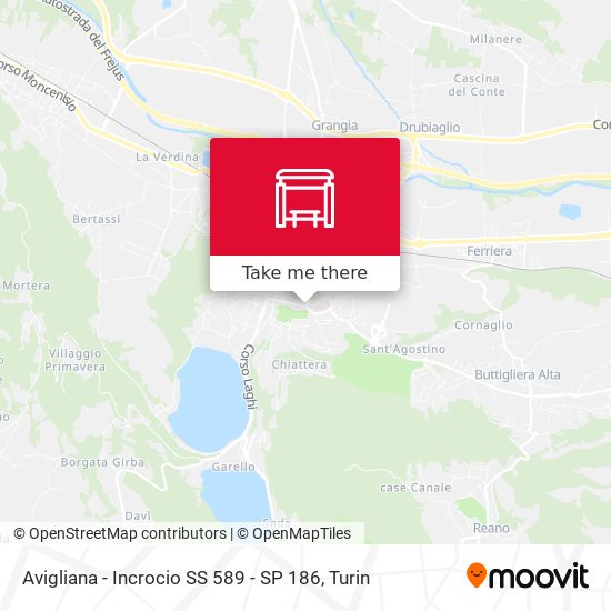 Avigliana - Incrocio SS 589 - SP 186 map
