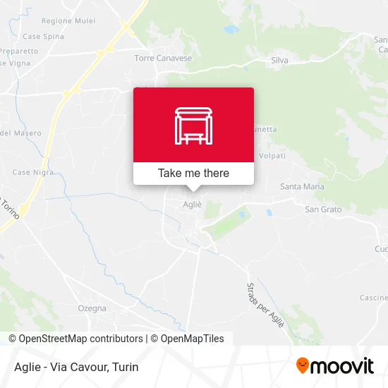 Aglie - Via Cavour map