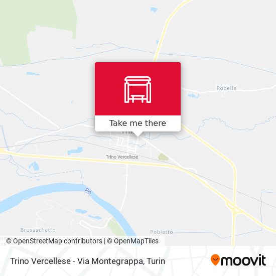 Trino Vercellese - Via Montegrappa map