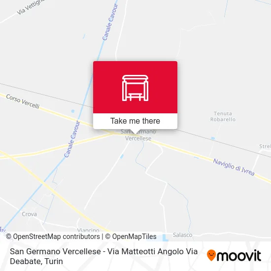 San Germano Vercellese - Matteotti Street Corner Deabate Street map