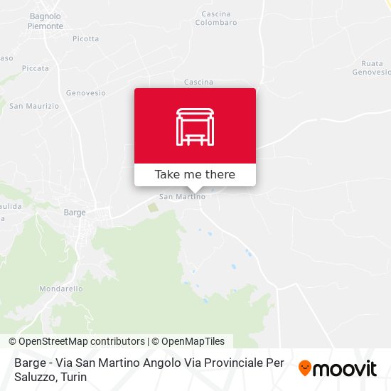 Barge - Via San Martino Angolo Via Provinciale Per Saluzzo map