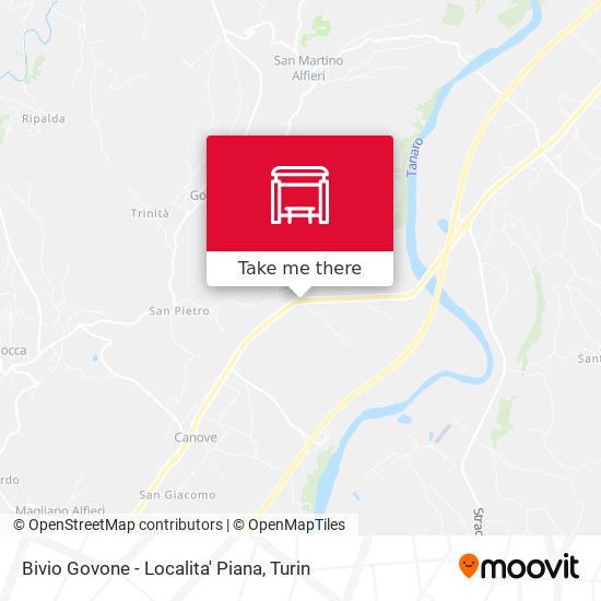 Bivio Govone - Localita' Piana map