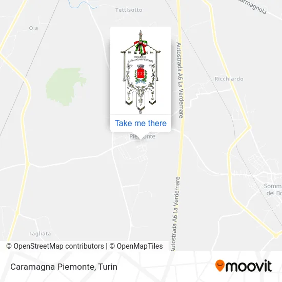 Caramagna Piemonte map