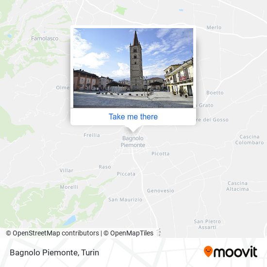 Bagnolo Piemonte map