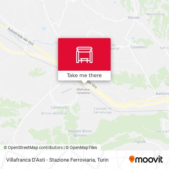 Villafranca D'Asti - Stazione Ferroviaria map