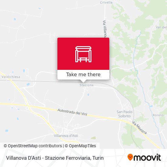 Villanova D'Asti - Stazione Ferroviaria map
