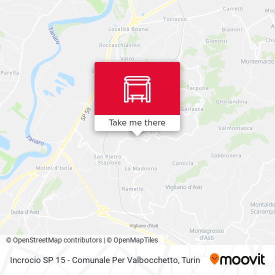 Incrocio SP 15 - Comunale Per Valbocchetto map