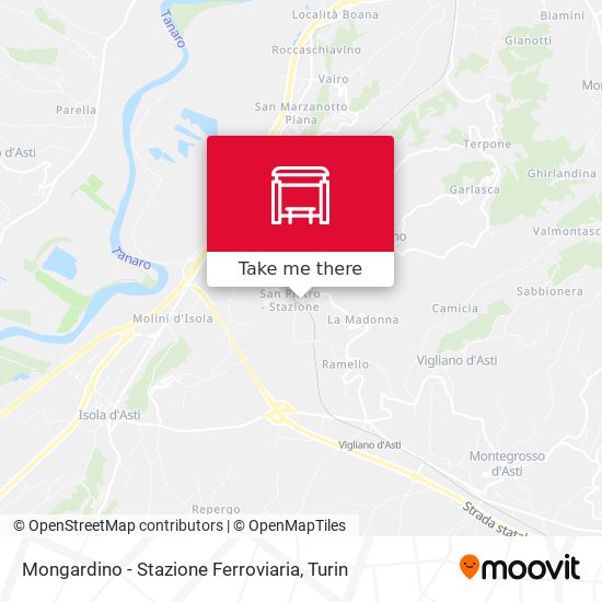 Mongardino - Stazione Ferroviaria map
