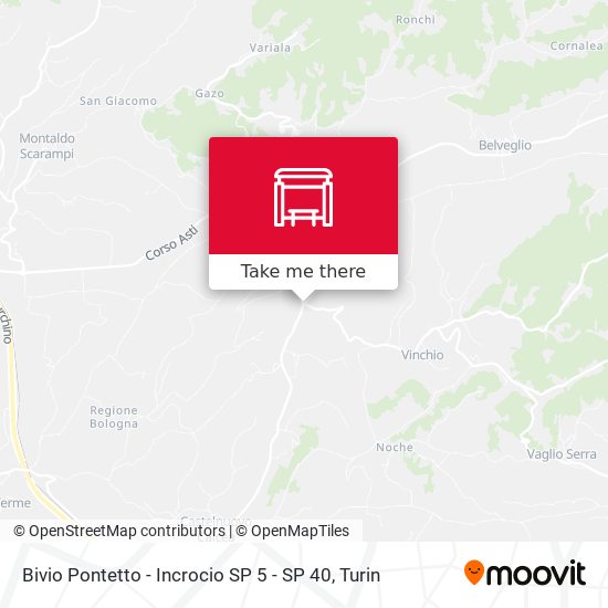 Bivio Pontetto - Incrocio SP 5 - SP 40 map