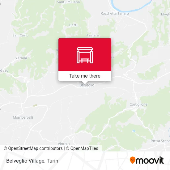 Belveglio Village map