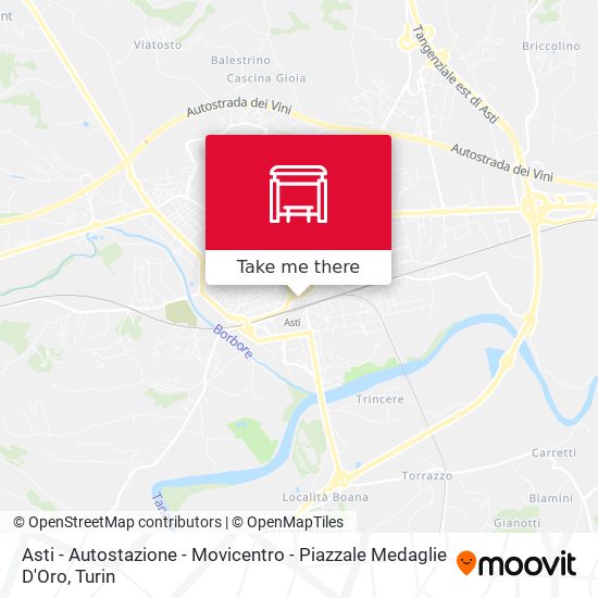 Asti - Autostazione - Movicentro - Piazzale Medaglie D'Oro map