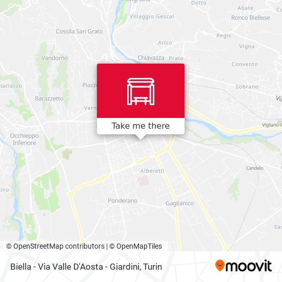 Biella - Via Valle D'Aosta - Giardini map