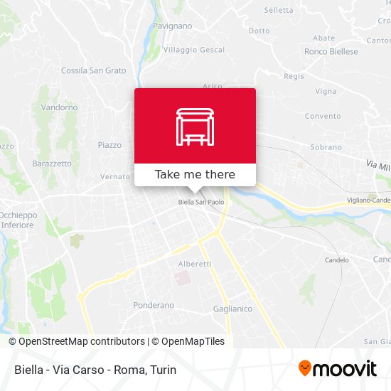 Biella - Via Carso - Roma map