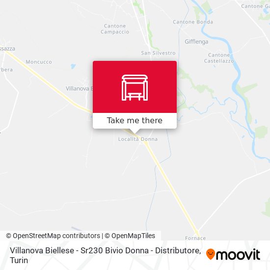 Villanova Biellese - Sr230 Bivio Donna - Distributore map