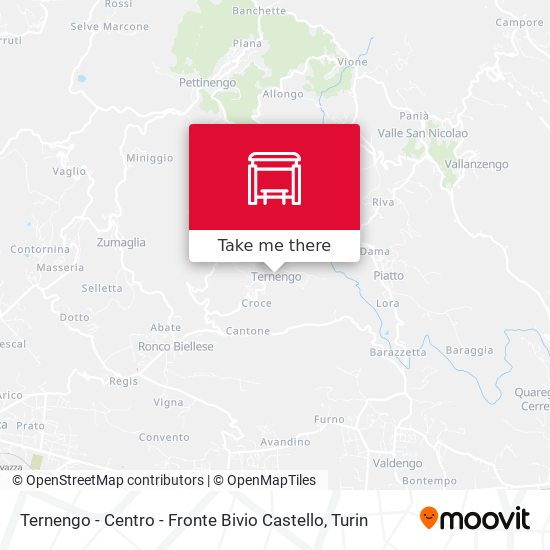 Ternengo - Centro - Fronte Bivio Castello map