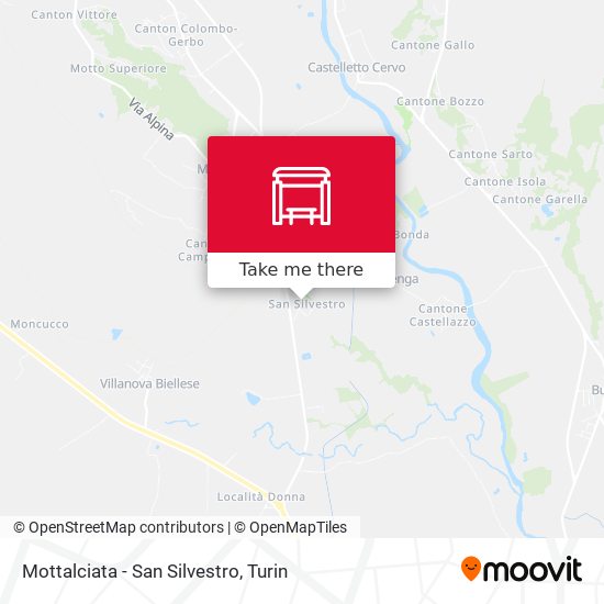 Mottalciata - San Silvestro map