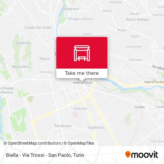 Biella - Via Trossi - San Paolo map