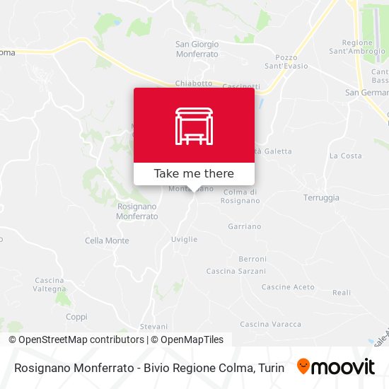 Rosignano Monferrato - Bivio Regione Colma map