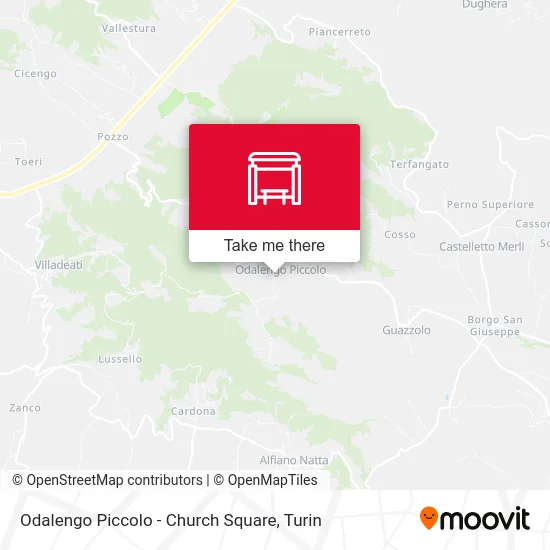 Odalengo Piccolo - Church Square map