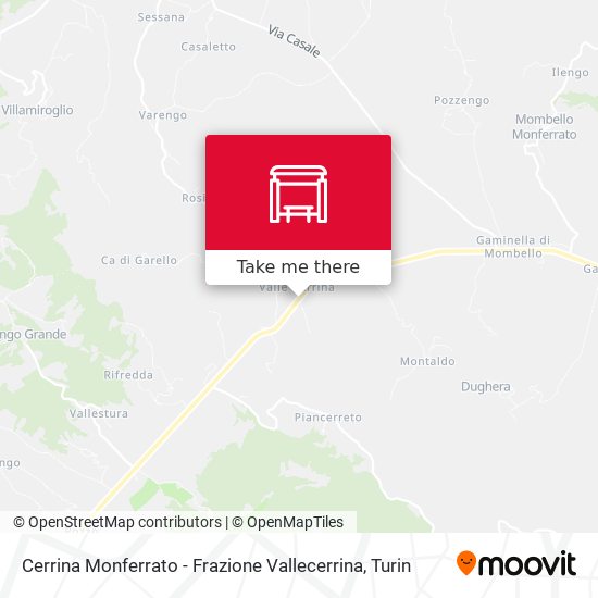 Cerrina Monferrato - Frazione Vallecerrina map