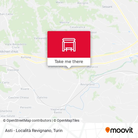 Asti - Località Revignano map