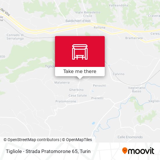 Tigliole - Strada Pratomorone 65 map