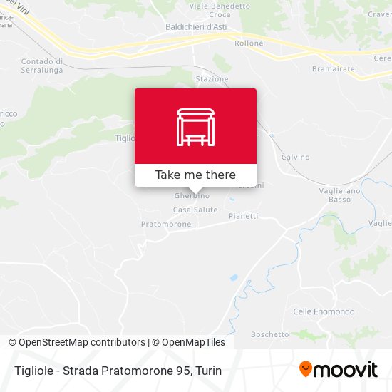 Tigliole - Strada Pratomorone 95 map