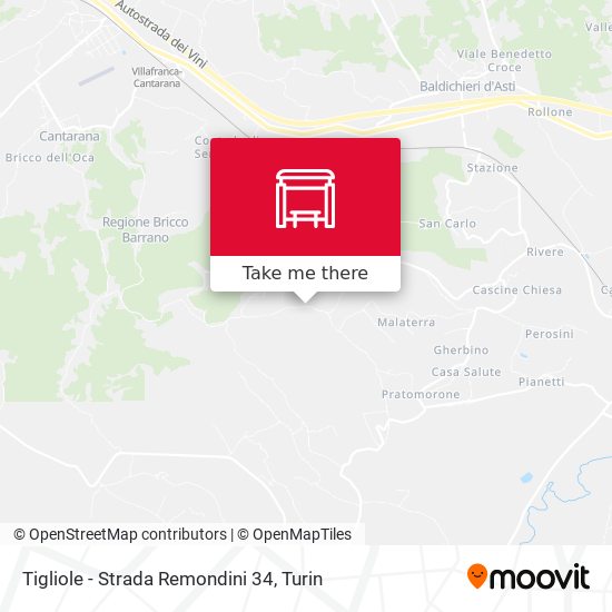Tigliole - Strada Remondini 34 map