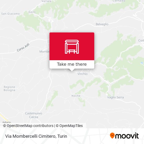 Via Mombercelli Cimitero map