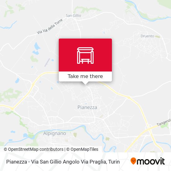 Pianezza - Via San Gillio Angolo Via Praglia map