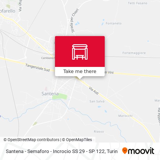 Santena - Semaforo - Incrocio SS 29 - SP 122 map