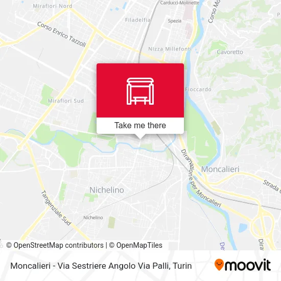 Moncalieri - Via Sestriere Angolo Via Palli map