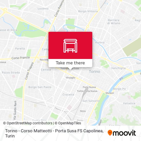 Torino - Corso Matteotti - Porta Susa FS Capolinea map