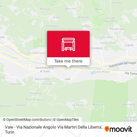 Vaie - Via Nazionale Angolo Via Martiri Della Liberta' map