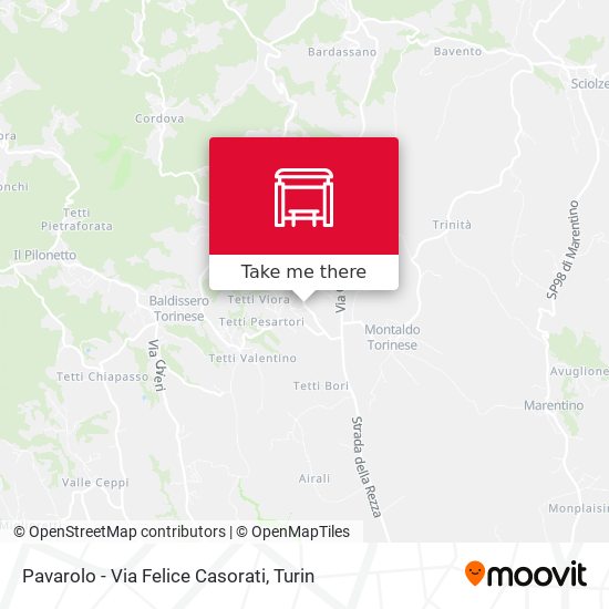 Pavarolo - Via Felice Casorati map