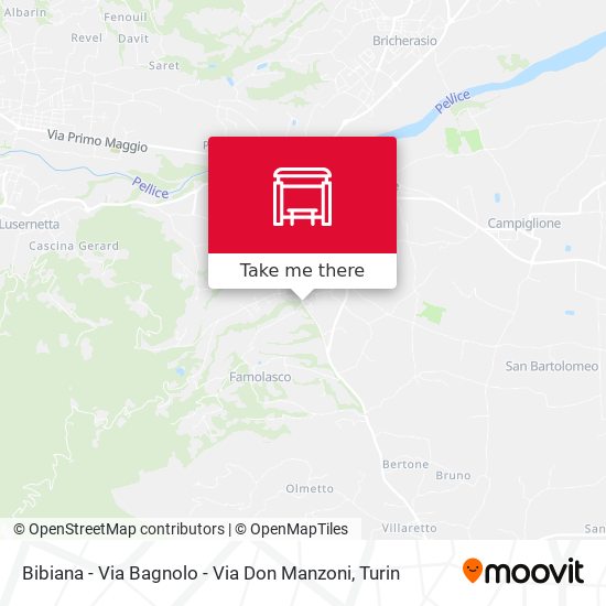 Bibiana - Via Bagnolo - Via Don Manzoni map